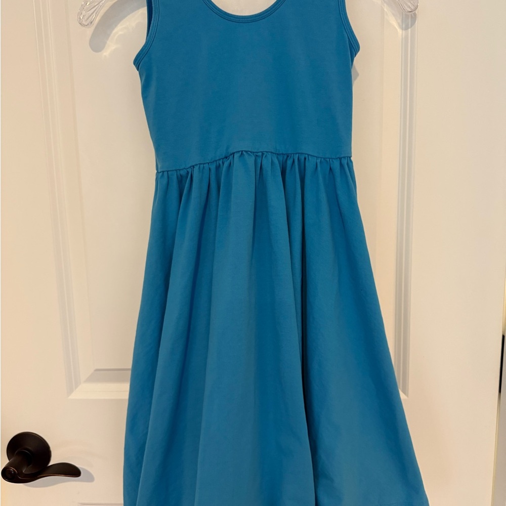 Alice + Ames Blue Pleated Scoop Neck Sundress
